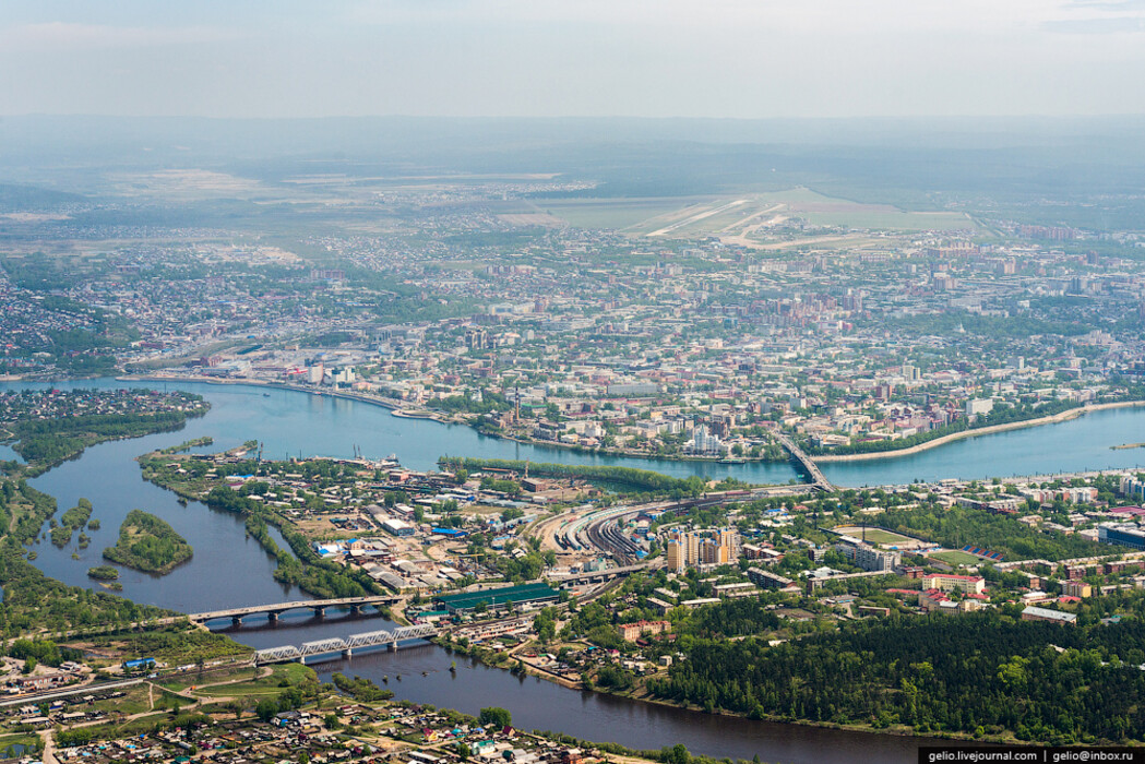 Глазковский и Иркутсный мосты в Иркутске